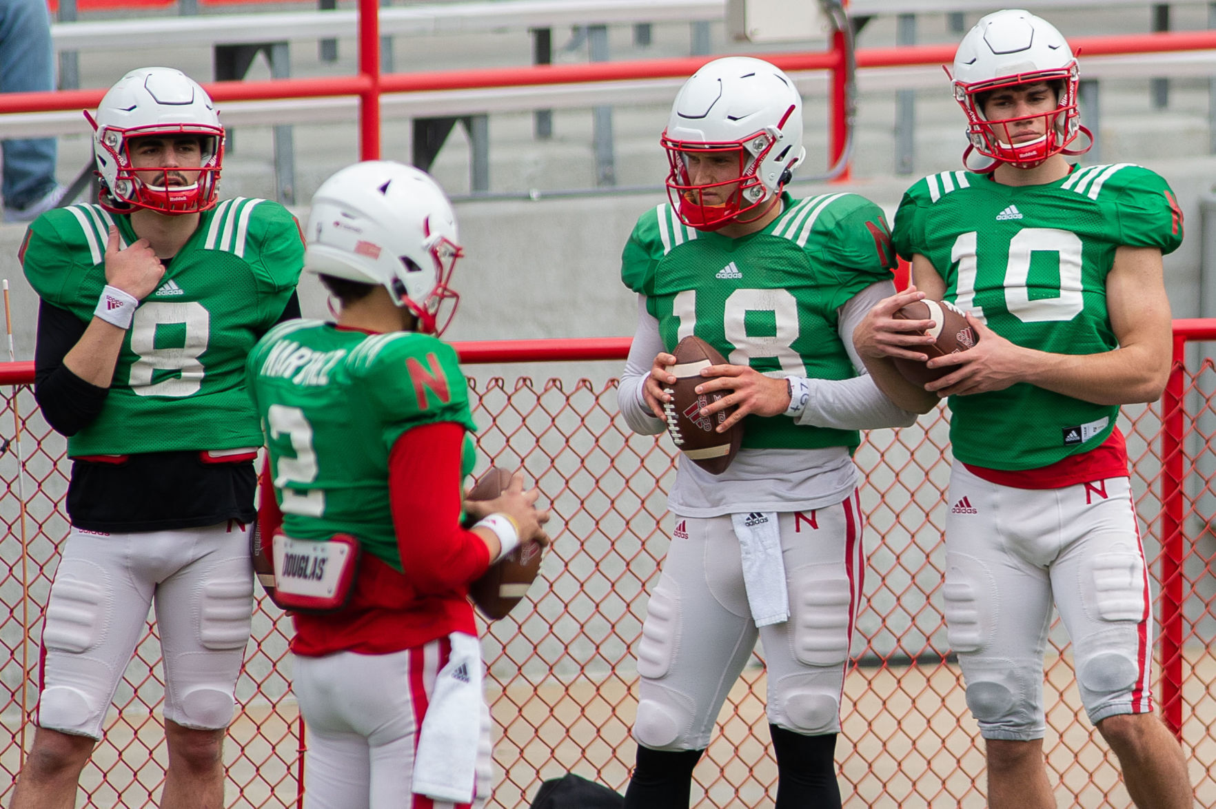 Nebraska football practice, 4.17
